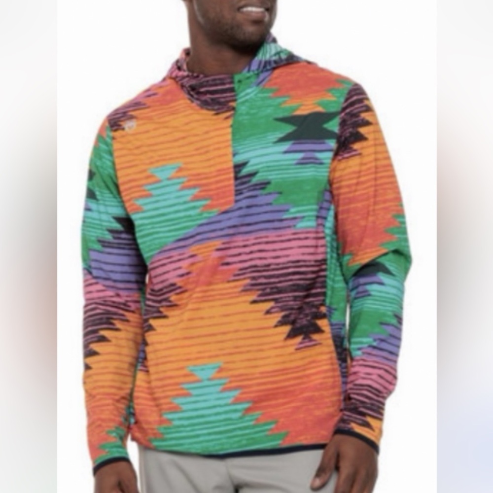 Greyson Green Flash Newago Pac Lite Multicolor Windbreaker Size Large